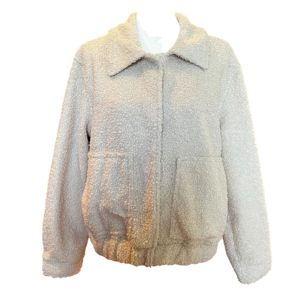 NWT Jean Jacket Style Faux Shearling Jacket SZ M - Picture 2 of 9